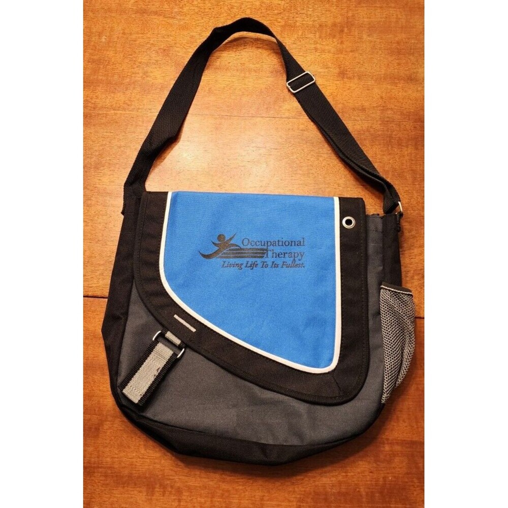 Occupational Therapy Bag Purse Tote Blue Black Rehab Home Health